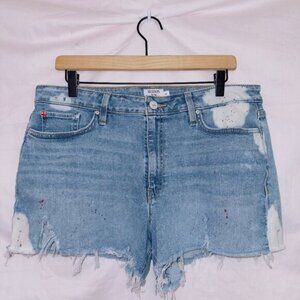 Hudson Jeans Light Wash Denim High Waisted Croxley Paint Splatter Jean Shorts 33